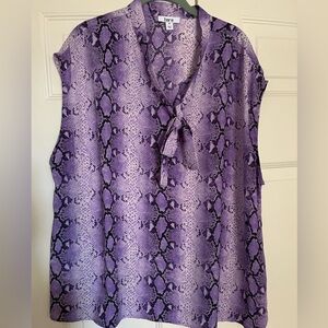 Bar III Sleeveless Tie Blouse